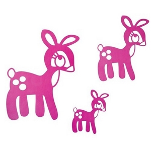 Pink bambi wallstickers, Sebra