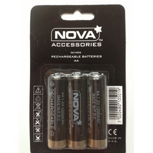 Genopladelige AA batterier til Prima Nova 3 ny model, forældreenhed, 3-pak 