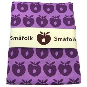 Småfolk baby sengetøj, lilla æbleprint